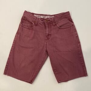 Mossimo Supply Co. Raw Hem Pink/Mauve Denim Jean Shorts Sz 30 Cotton